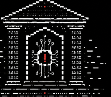 Lazyware pixel temple logo